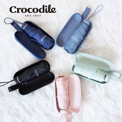 크로커다일 5단 폰지 우산 + 충격방지 고급케이스 3color