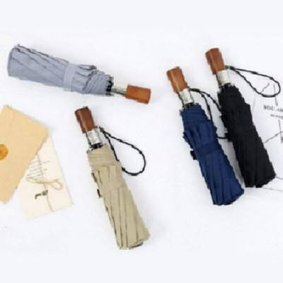 에코라이프 우드메탈 레트로 3단 자동우산 CB098