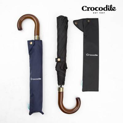 크로커다일 2단 우드 곡자우산