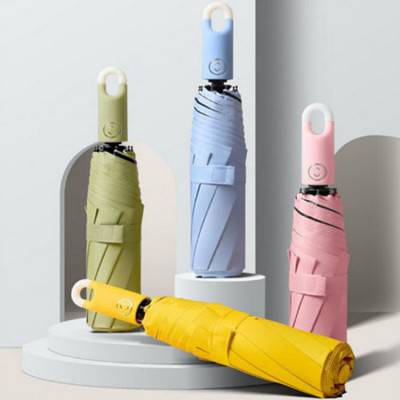 고리잠금 손잡이 UV 3단 자동우산 양우산