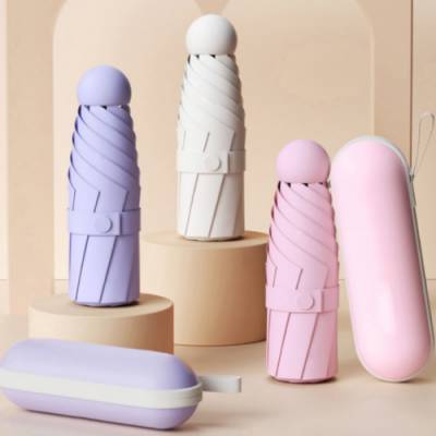 양우산겸용 UV차단 파우치포함 파스텔 미니 캡슐 우산