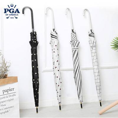 PGA_61x8K도트스트라이프체크패턴곡자 장우산_암막+케이스별도구매(0215759)