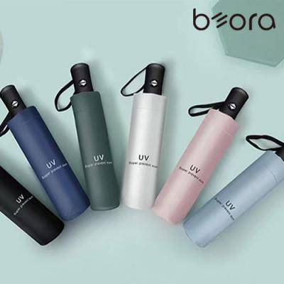 BOR_무지 인쇄우산 모던 암막 3단 자동 우양산