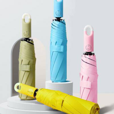 완전 전자동 3단 UV자외선차단 우산 후크 고리형