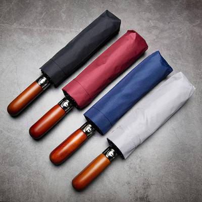 프리미엄 우드 완전자동 3단 우산