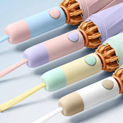B10 캔디팝 거꾸로 컬러암막 3단 자동 양우산