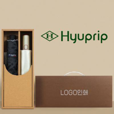 협립양산 블랙라벨 리본웨이브 양우산 +협립 3단60 8K 와인하트 암막 완전자동우산-세트