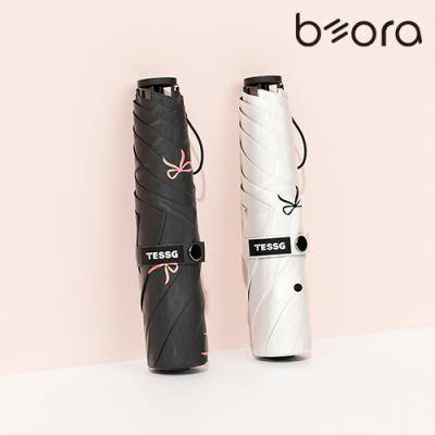 BOR 무지 인쇄우산 051 테스지 프렌치 리본 초경량 우양산