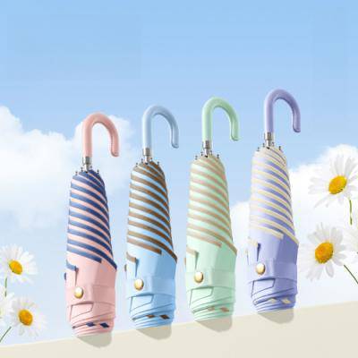 로페리아 3단6K 페브릭꽃잎 가죽곡자손잡이 우양산(암막코팅)(0220495)